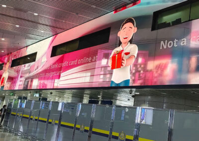 Digital OOH - 400m2 Digital LED video wall at KLIA Airport
